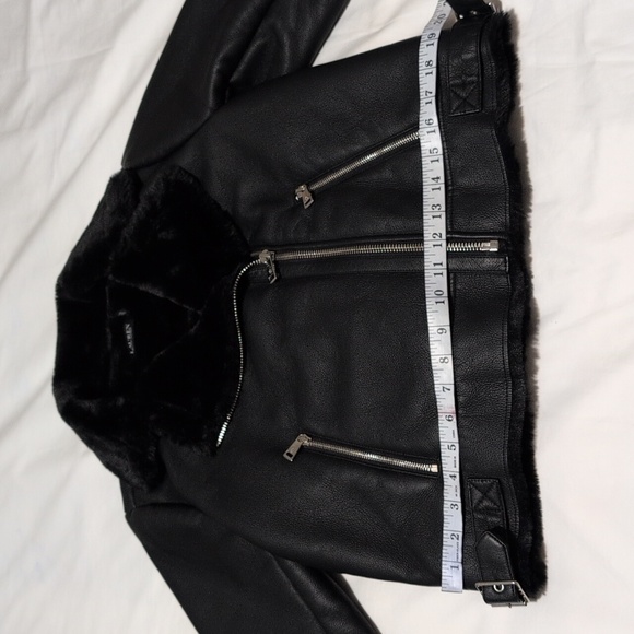 Ralph Lauren Black Leather Jacket Motorcycle Style - Picture 8 of 11